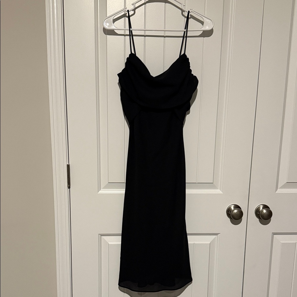 Betsy & Adam Black Spaghetti Strap Dress